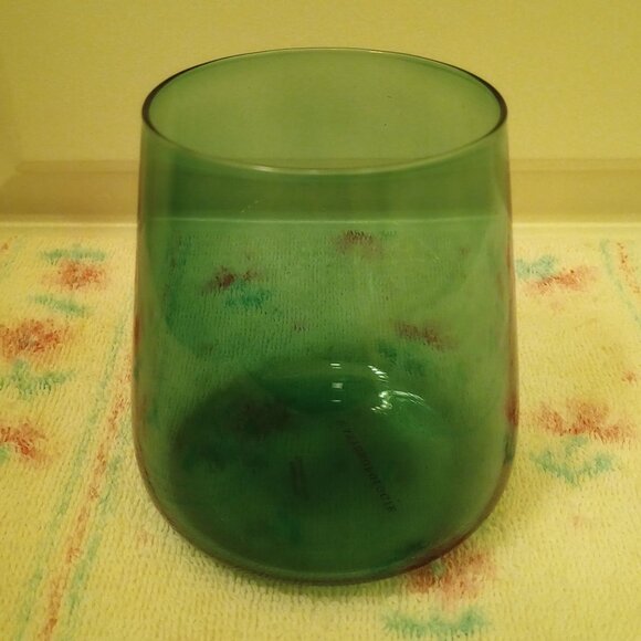 NIB Replacement Anthropologie The Morgan Collection Stemless Teal Wine Glass - Picture 1 of 5
